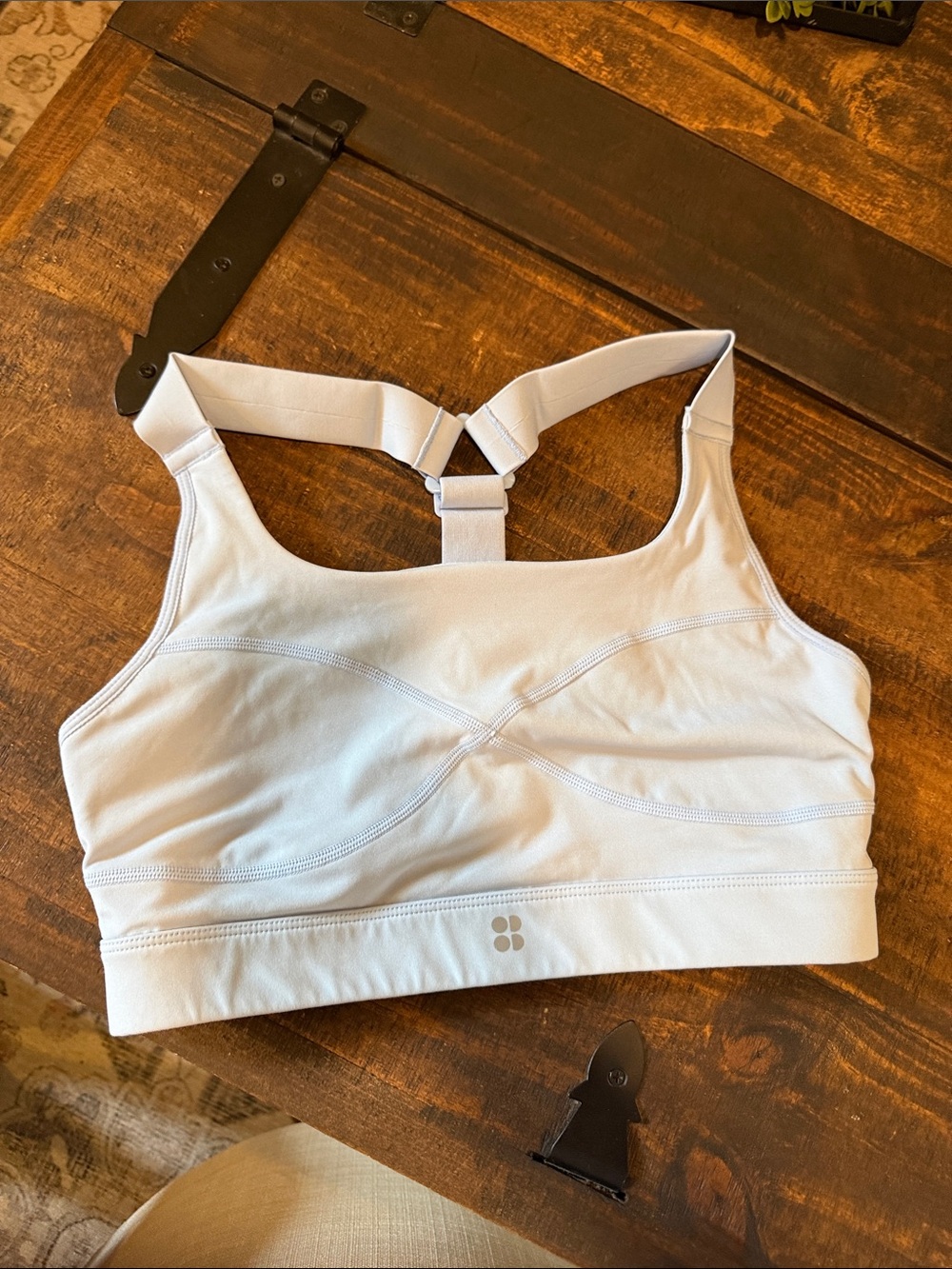 Sweaty Betty Pale Blue Supportive Racerback Sports Bra